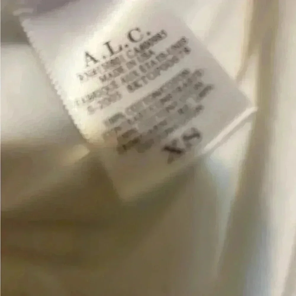NWT A.L.C wells white cotton short puff crew neck sleeve tee shirt XS - Picture 5 of 5
